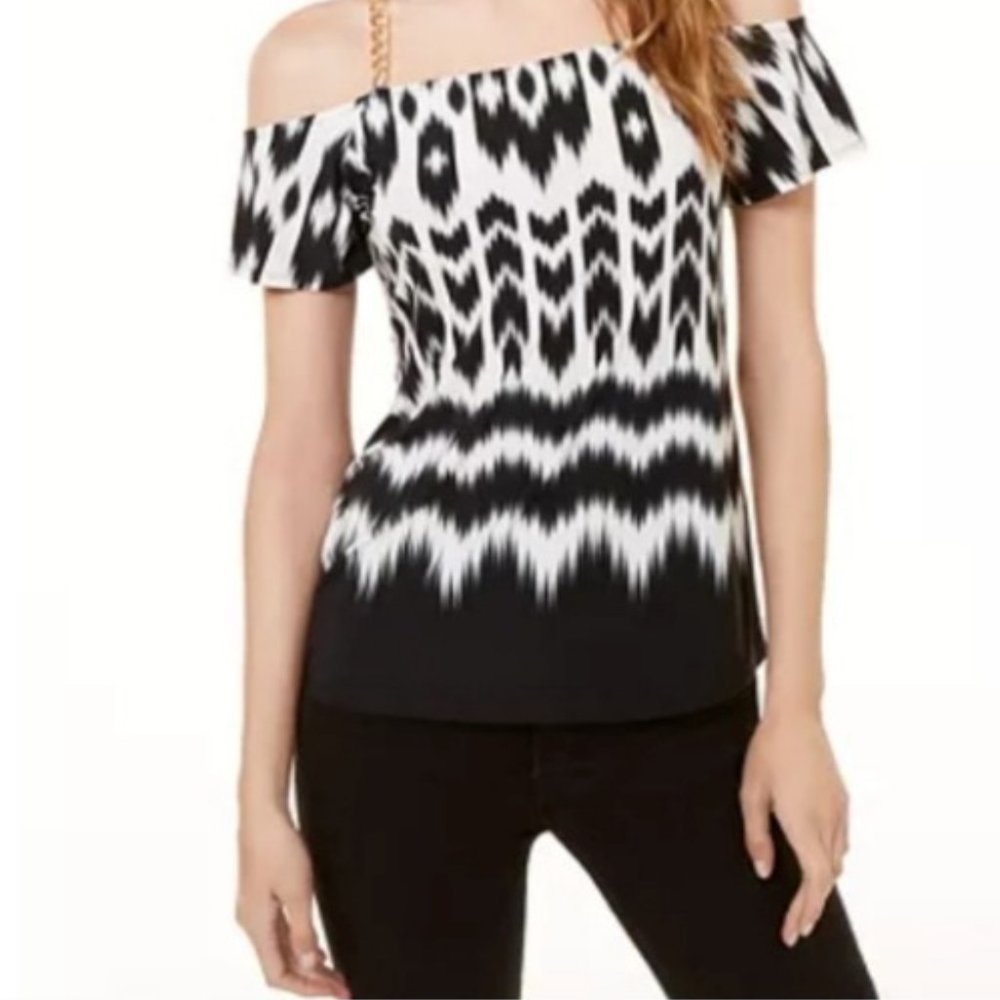 Inc Chain-Strap Cold-Shoulder Top NEW with Tags